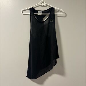 NWT Puma Women's Black Asymmetrical Tank Top XS